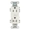 Hubbell Wiring Device-Kellems Straight Blade Receptacle, 5-15R, 15 A, 125V AC, 2 Pole, 3 Wire, Grounded BR15C1WHI - alternate 2